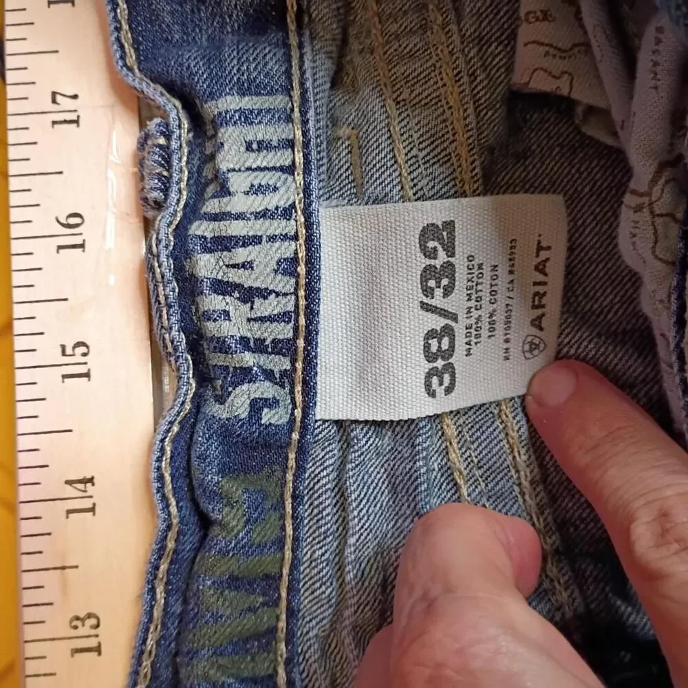 Ariat Men's Blue and Navy Jeans